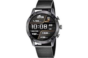 LOTUS Montre pour Homme 50048/1 Smartwatch Boîtier en Alliage Noir Bracelet en Acier Inoxydable Noir