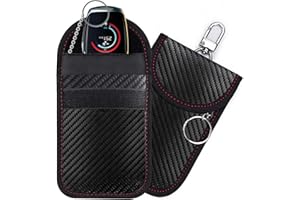 YUNYU Anti Theft Faraday Pouch for Keys, 2-Pack Signal Blocker Bags for Key Fob, Keyless Entry Remote Protection Case for Vehicle Security