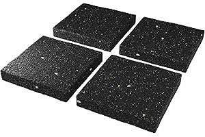 Waschmaschinenunterlage Pads 4 STÜCK 9x9x1 cm - Gummipads Anti Vibrationsdämpfer für Trockner Möbel und Schränke - Lautsprecher Schallschutzmatte - PREMIUM Unterlegscheiben Matte - MADE IN GERMANY