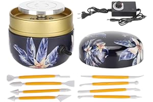 SORANDY Máquina de Rueda de Alfarero | Máquina de Cerámica Eléctrica | Mini Rueda de Alfarería para Niños Herramienta de Bricolaje Manual para Artesanía/Enseñanza Escolar/Pasatiempos(yo)