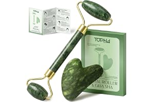 Ansiktsrulle & Gua Sha ansiktsverktyg, ansiktsmassager för självvård, jade ansiktsrulle för ansikte, hakaformering och minskning av svullnad