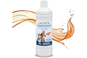 KOI- UND BONSAIPARK HERDECKE Huile de saumon de qualité supérieure pour chiens, chats et chevaux - Riche en acides gras oméga 3 et 6 - Huile de poisson 100 % naturelle en bidon de 0,5 l