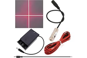 CTRICALVER Laser Module Adjustable Focal Kit, (Light Source Shape: Red Cross) Power Supply kit +650nm Industrial Laser Module Diode 3-5V 2.1mm DC Plug