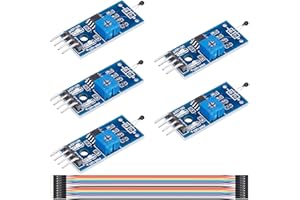 Youmile 5 pcs Thermistor Module Digital High Sensitivity NTC Thermal Thermistor Sensor Module 4-wire with DuPont Cable for Arduino DIY Kit MCU Robot