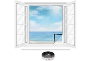 QWORK® Siatka dla kota na okno z taśmą samoprzylepną, odporna na działanie promieni UV, odporna na rozerwanie poliester, 100 x 120 cm