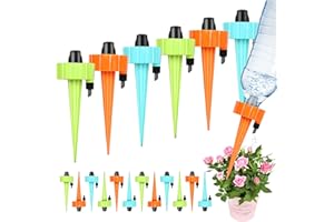 AISEEOK Sistema de Riego Automático, 18 Piezas Dispositivos AutomáTicos De Riego De Plantas, Dispositivo de Riego Automático de vacaciones con Interruptor De VáLvula De Control para Bonsáis y Flores