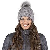In EU Hergestellt Vivisence Dame Bommel M/&uuml;tze Kopfbedeckung Winter Warm Dick Gemustert 7018