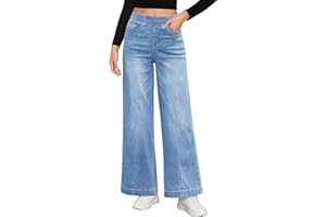 Roskiky Jeans da donna a vita alta, pantaloni elasticizzati, a vita alta, in denim, alla moda, con cuciture anteriori