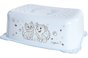 LUPPEE marchepied enfant avec zones antidérapantes, 41x28,5x14,5 cm, trois coloris, marchepied pour enfants, escabeau enfant, marchepied antidérapant pour enfants, enfant (blue)