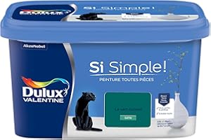 Dulux Valentine Peinture Si Simple Peinture Intérieure Toutes Pièces - Peinture Mur et Plafond, Porte et Plinthe - Couleur : Le Vert Canard Satin - 2,5 L