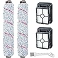 Nothers 2 Pack Multi-Surface Brush Roll 1868 + 2 Pack Vacuum Filter 1866 compatible for Bissell CrossWave Vacuum Cleaner, Compare to Part 1608683, 160-8683, 1608684