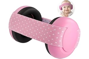 GUKOY Baby Ear Defenders for Infant 0-36 Months, Soft and Adjustable Noise Cancelling Headphones, Toddler Newborn Ear Muffs