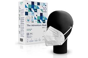 THE ADVENTURE MASK The Adventure Face Mask FFP3 Face Masks with Ear Loops, UK Certified Face Mask, Safety Mask, 5 Layer FFP3 Mask, CE Certified Dust Mask, PPE Mask, Box Of 10, White