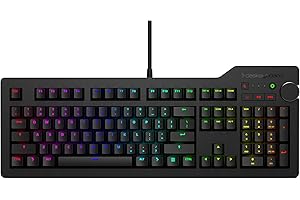 ‎DAS KEYBOARD Das Keyboard 4Q - Cherry MX Brown Soft Tactile Tastenschalter - Professionelle Mechanische Tastatur (USB) - DE Layout - Beleuchtete Tastatur - Multimedia Taste für Mediensteuerung