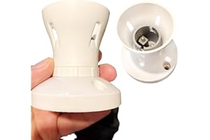 HASHK Ceiling Rose Lamp Holder Light Bulb Socket Lamp Fitting High Temperature Resistance Ideal for Use in Confined Spaces Such As Bathrooms Bayonet Batten White