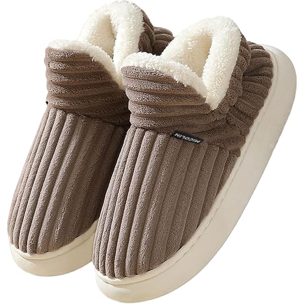 COFACE Vrouwen Memory Foam Huis Slippers Arch Ondersteuning Mocassin Winter Schoenen Dames Warm Fuzzy Faux Bont Kraag Met Indoor Outdoor Rubberen Zool