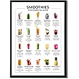 Smoothies Your Essential Guide A3 Framed - Top 20 Smoothie Recipes with Pictures - A3 Framed Poster (A3 Black Framed)