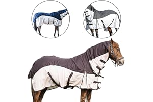 Equitack 600 Denier 2 in 1 Fly Lightweight Turnout Mesh Horse Rug |Waterproof Topline|Fixed Neck|Teflon Coated|Machine Washable Brown/Caramel 6ft 9