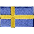 Sweden Flag Embroidered Patch Swedish Iron On Sew On National Emblem