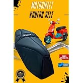 Motobros Vespa Primavera ile Uyumlu Konfor Sele Visco S&uuml;ngerli Sele Kılıfı (Yırtılmaya Dayanıklı)