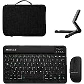 Microcase Samsung S10 FE Plus Tablet i&ccedil;in T&uuml;rk&ccedil;e Bluetooth Klavye+Mouse+Tablet Standı-Siyah AL8126