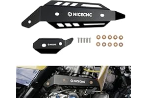 NICECNC Mittlerer Rohr-Wärmeschutzschild Compatible with Yamaha Raptor 700 2015 2016 2017 2018 2019 2020-2024, Raptor 700R 2015-2020 2021 2022 2023 2024, 700R SE 2015-2023 Schwarz