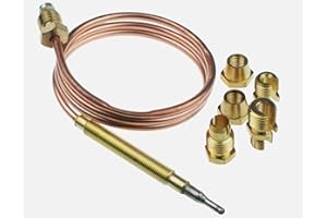 LORTECH Termocoppia universale 60 cm per apparecchio da cucina con kit punte adattabili. Regolazione con dadi