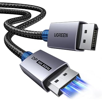 UGREEN 16K Displayport Cable 2.1, DP to DP 80Gbps Alumi...