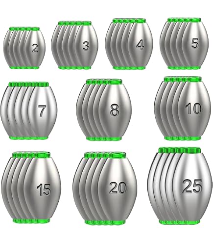 Lot De 24 Hameçons Offset Avec Têtes Plombées - 5g à 42g | Pour Perche, Brochet, Sandre