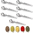 KSJONE Stainless Steel Masala Spoons for Small Containers Mini Spoon for Masala Dabba Spices Spoons, All Tea Coffee Sugar & Spices 10 cm (7)