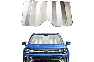 USTNIR Pare Soleil Universel Voiture, Pare-Soleils Pour Pare-Brise Avant Auto, Protège Pare Brise Soleil, Pare Soleil Interieur Voiture (130x60cm)