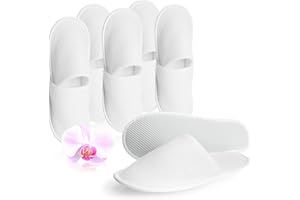 com-four® 6X Paires de Chaussons en Tissu éponge - Chaussons Confortables avec Semelles antidérapantes - Taille 38/39