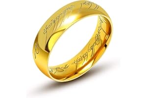 AURSTORE® Joyería Anillo de tungsteno de 6MM Anillo sencillo en 3 colores y tamaños a elegir56-68