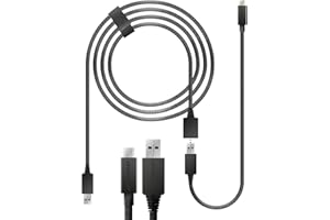 Lioncast Câble de charge Xbox/PS5 - 3,5 m + câble de charge rapide de 0,5 m - Pour Xbox Series S (XSS)/Xbox Series X (XSX) et Sony PlayStation 5, PS5, câble de manette DualSense, avec gaine en nylon