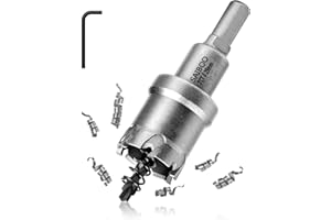 SAIBOO 29mm Otwornica z Twardego Metalu Otwornica TCT Wiertło z Twardego Metalu do Stali Nierdzewnej, żelaza, Stopu, Miedzi, Aluminium