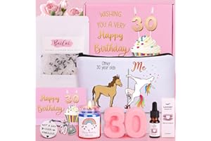 BAICAI Bath Sets 30th Birthday Pamper Gifts for Women, Unique Skin Care 30th Birthday Hampers for Her, Funny Happy 30th Birthday Presents Gifts Ideas for Women Best Friend, Sister, Wife, Mum Bestie
