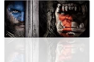 Beyme World of Warcraft Professional Gaming Mouse Pad, Custom Design Stitched Edges Waterproof Non-Slip Rubber Base Mousepad Great for Laptop, Computer & PC (90x40 moshou016)