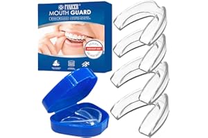 SIKEYDELS 4 Piezas Ferula Descarga Bruxismo, Bruxismo Dental Noche, Férula de Descarga in 2 Tamaños, Protector Bucal para Dormir, Protector Bucal Bruxismo con Caja, Prevenir el Bruxismo y Roncar