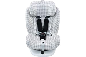 JYOKO Kids Funda de algodón para Silla de Coche Compatible con Star Ibaby, Baby Auto Fix NOE (Picnic Vichy)