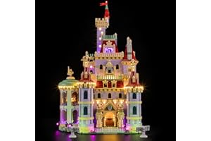 BRIKSMAX Kit de iluminación LED para Lego Disney Castillo de Bella y Bestia - Compatible con 43263 Building Blocks Model- No incluir el Conjunto de Lego