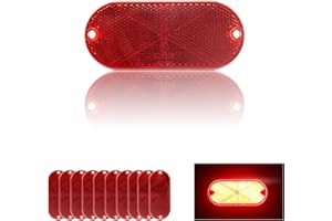 MGMSINYO Reflector Self Adhesive Oval 114X50mm Safety Waterproof Stick on for Driveway Mailbox Trees