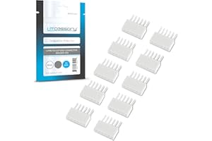 Litcessory Connettore da 6-Pin a Tagliare-Fine per Philips Hue Lightstrip Plus (Saldabile) (10 Pezzi, Bianco - MICRO 6-PIN V4)