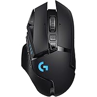 Logitech G502 LIGHTSPEED Wireless Gaming Mouse, HERO 25K Sensor, 25,600 DPI, RGB, Adjustable Weights, 11 Programmable…