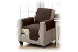 JEMIDI Wysokiej jakości pokrowiec ochronny na krzesło, 191 cm x 165 cm, brązowy, beżowy