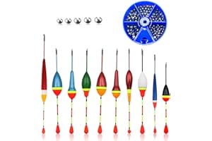 POPAPIE 10 Stück Posen Angeln Angelposen Bobbers mit Angelblei Schwimmer Angeln Forelle 0.6g-4.5g Angelposen Set für Friedfisch Pose und Forellen
