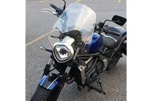 TaTonCycle Déflecteur de Vent pour Pare-brise de Moto Vulcan S 650 Avec Support de Montage 2015 2016 2017 2018 2019 2020 2021 2022 2023 (Clair)