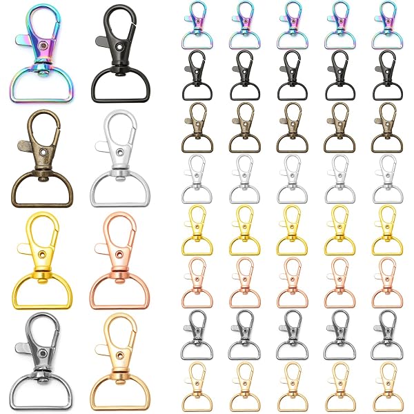 60 Metalen D-ringen – 6 Kleuren, 1 Inch, Voor Sleutelhangers, Tassen, Riemen En DIY-accessoires