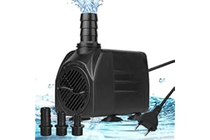 flintronic Mini Bomba de Agua, 25W/1500L/H Bomba de Acuario, Altura Máxima 2.2m, Bomba de Agua, Bomba Sumergible, Bomba de Fu
