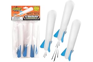 Stomp Rocket The Original Jr. Glow Rocket Refill Pack, 3 Rockets - Outdoor Rocket Toy Gift for Boys and Girls- Ages 3 Years and Up