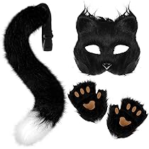 HOMSFOU 4 Stück Leere Maske Leere Fuchsmasken Cosplay-outfits